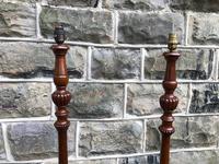 Pair of Antique Mahogany Floor Standard Lamps (4 of 8) Pair of Antique Mahogany Floor Standard Lamps (4 of 8)
