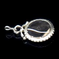 Antique Old Cut Paste Sterling Silver Banded Agate Bow Locket Pendant (6 of 9) Antique Old Cut Paste Sterling Silver Banded Agate Bow Locket Pendant (6 of 9)