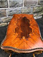 Antique Inlaid Rosewood & Polychrome Painted Coffee Table (8 of 9) Antique Inlaid Rosewood & Polychrome Painted Coffee Table (8 of 9)