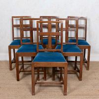 6 Arts & Crafts Carved Oak Dining Chairs (2 of 10) 6 Arts & Crafts Carved Oak Dining Chairs (2 of 10)