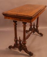 Super Quality Victorian Burr Walnut & Marquetry Card Table (9 of 12) Super Quality Victorian Burr Walnut & Marquetry Card Table (9 of 12)