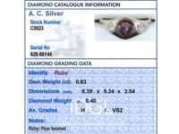 0.83ct Ruby & 0.40ct Diamond, 18ct Yellow Gold Dress Ring c.1930 (6 of 9) 0.83ct Ruby & 0.40ct Diamond, 18ct Yellow Gold Dress Ring c.1930 (6 of 9)