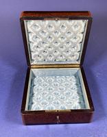 Victorian French Burr Cedar Jewellery Box with Inlay & Original Interior (13 of 13) Victorian French Burr Cedar Jewellery Box with Inlay & Original Interior (13 of 13)