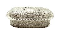 Antique Victorian Sterling Silver Ring Box 1895 (5 of 9) Antique Victorian Sterling Silver Ring Box 1895 (5 of 9)