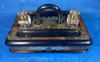 Victorian Brassbound Walnut Inkstand (7 of 16) Victorian Brassbound Walnut Inkstand (7 of 16)