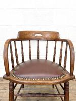 Antique Desk Chair with Leather Seat (4 of 10) Antique Desk Chair with Leather Seat (4 of 10)
