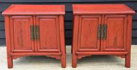 Excellent Pair of Chinese Red Lacquered Cabinets / Cupboards c.1900 (11 of 15) Excellent Pair of Chinese Red Lacquered Cabinets / Cupboards c.1900 (11 of 15)