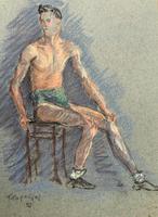 Russian School? Superb 1952 Signed Charcoal Portrait Sketch A Male Model Dancer (5 of 10) Russian School? Superb 1952 Signed Charcoal Portrait Sketch A Male Model Dancer (5 of 10)