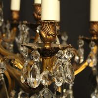 French Gilded Bronze & Crystal Chandelier (3 of 5)