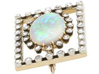 2.23ct Opal & 0.82ct Diamond, 9ct Yellow Gold Brooch - Antique c.1900 (3 of 9) 2.23ct Opal & 0.82ct Diamond, 9ct Yellow Gold Brooch - Antique c.1900 (3 of 9)