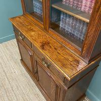 Quality Victorian Oak Antique Glazed Bookcase On Cupboard (7 of 9) Quality Victorian Oak Antique Glazed Bookcase On Cupboard (7 of 9)