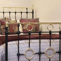 Black Victorian Brass & Iron Bedstead with Brass Circles (3 of 11) Black Victorian Brass & Iron Bedstead with Brass Circles (3 of 11)