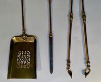 Set of Mid 20th Century Brass & Steel Fire Irons (3 of 3) Set of Mid 20th Century Brass & Steel Fire Irons (3 of 3)