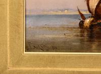 Oil Painting by Charles John de Lacy "Shipping in a Calm" (4 of 5) Oil Painting by Charles John de Lacy "Shipping in a Calm" (4 of 5)