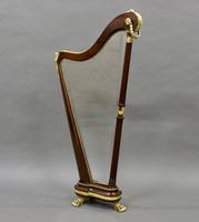 A mahogany & ormolu harp shaped fire screen (5 of 6) A mahogany & ormolu harp shaped fire screen (5 of 6)