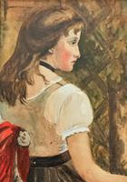 Small Watercolour Portrait Painting of a Seated Female c.1950-1960 (4 of 10) Small Watercolour Portrait Painting of a Seated Female c.1950-1960 (4 of 10)