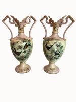 Large Pair of Antique Victorian Hand Painted & Gilded Vases (3 of 13) Large Pair of Antique Victorian Hand Painted & Gilded Vases (3 of 13)