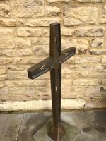 French Bronze Altar Cross Crucifix on Slate Stone Base (5 of 9) French Bronze Altar Cross Crucifix on Slate Stone Base (5 of 9)