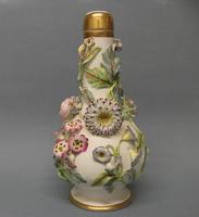 Samuel Alcock Flower Encrusted Bottle Shape Vase and Cover, c. 1830 (6 of 8) Samuel Alcock Flower Encrusted Bottle Shape Vase and Cover, c. 1830 (6 of 8)
