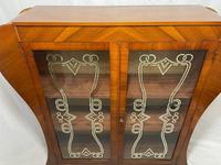 Art Deco Walnut Curved Bookcase Display Storage Cabinet (13 of 29) Art Deco Walnut Curved Bookcase Display Storage Cabinet (13 of 29)