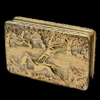 Georgian Solid Silver Gilt Snuff Box With Spectacular Fox Hunting Scene - Edward Smith 1832 (15 of 22) Georgian Solid Silver Gilt Snuff Box With Spectacular Fox Hunting Scene - Edward Smith 1832 (15 of 22)