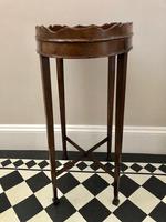 Small Antique Wine or Candle Table With Galleried Top & Pull Out Shelf (8 of 13) Small Antique Wine or Candle Table With Galleried Top & Pull Out Shelf (8 of 13)