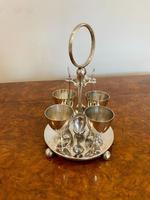 Antique Edwardian Quality Silver Plated Egg Cruet Set (4 of 4) Antique Edwardian Quality Silver Plated Egg Cruet Set (4 of 4)