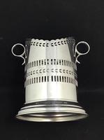 Edwardian Reticulated Silver Plated Two Handle Bottle Holder (2 of 4) Edwardian Reticulated Silver Plated Two Handle Bottle Holder (2 of 4)