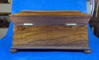 Regency Rosewood Brass Foliate Inlaid Tea Caddy (6 of 15) Regency Rosewood Brass Foliate Inlaid Tea Caddy (6 of 15)