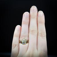 Antique Pearl Ruby & Diamond Cluster 18ct Gold Ring (4 of 9) Antique Pearl Ruby & Diamond Cluster 18ct Gold Ring (4 of 9)