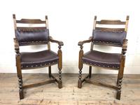 Pair of Mid 20th Century Oak Armchairs (3 of 7) Pair of Mid 20th Century Oak Armchairs (3 of 7)