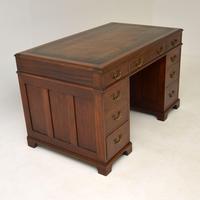 Georgian Style Mahogany Leather Top Pedestal Desk (3 of 12) Georgian Style Mahogany Leather Top Pedestal Desk (3 of 12)
