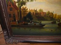 Pair Antique Dutch Oil Paintings Boat Scenes Riverscape 1860 (6 of 12) Pair Antique Dutch Oil Paintings Boat Scenes Riverscape 1860 (6 of 12)