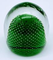 Jaffe Rose Glass Magnum Controlled Bubble Green Paperweight Czech Bohemia (2 of 6) Jaffe Rose Glass Magnum Controlled Bubble Green Paperweight Czech Bohemia (2 of 6)