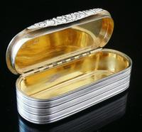 Sterling Silver Snuff Box - Joseph Taylor, Birmingham Antique 1827, Crested