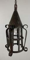 19th Century Blacksmiths Wrought Iron Ceiling Light, Lantern, Rewired (11 of 11) 19th Century Blacksmiths Wrought Iron Ceiling Light, Lantern, Rewired (11 of 11)
