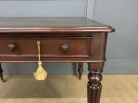 Victorian Mahogany 2 Drawer Reeded Leg Writing Table (4 of 15) Victorian Mahogany 2 Drawer Reeded Leg Writing Table (4 of 15)