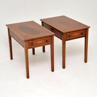 Pair of Antique Inlaid Mahogany Side Tables (7 of 12) Pair of Antique Inlaid Mahogany Side Tables (7 of 12)