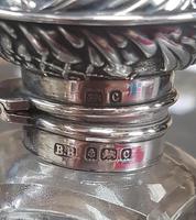 Sterling Silver Topped Cut Glass Perfume Bottle - 1902 (4 of 4) Sterling Silver Topped Cut Glass Perfume Bottle - 1902 (4 of 4)