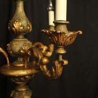 Florentine Gilded Triple Light Polychrome Chandelier (8 of 10) Florentine Gilded Triple Light Polychrome Chandelier (8 of 10)