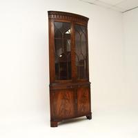 Georgian Style Mahogany Bow Front Corner Cabinet