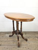 Victorian Walnut Oval Tilt Top Occasional Table (M-1713) (4 of 11) Victorian Walnut Oval Tilt Top Occasional Table (M-1713) (4 of 11)