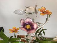 Vintage French 5 Arm Floral Toleware Chandelier (11 of 11) Vintage French 5 Arm Floral Toleware Chandelier (11 of 11)