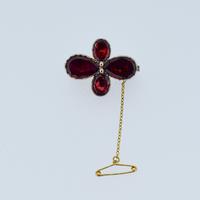 Antique Georgian Foiled Flat Cut Garnet 9ct 9K Yellow Gold Brooch Pin (2 of 6) Antique Georgian Foiled Flat Cut Garnet 9ct 9K Yellow Gold Brooch Pin (2 of 6)
