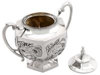 Chinese Export Silver Three Piece Tea Service - Antique c.1900 (8 of 12) Chinese Export Silver Three Piece Tea Service - Antique c.1900 (8 of 12)