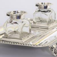 Quality Silver Inkstand with Twin Inkbottles by Elkington & Co. 1898 (2 of 12) Quality Silver Inkstand with Twin Inkbottles by Elkington & Co. 1898 (2 of 12)