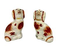 Antique Pair of Miniature Staffordshire Pottery Dogs c.1830 (2 of 5) Antique Pair of Miniature Staffordshire Pottery Dogs c.1830 (2 of 5)