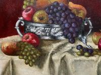 Fabulous 1960 Vintage Antique Still Life Of Fruit Study Oil On Canvas Painting (7 of 12) Fabulous 1960 Vintage Antique Still Life Of Fruit Study Oil On Canvas Painting (7 of 12)
