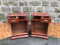Pair of Art Deco Burr Walnut Bedside Cabinets (5 of 10) Pair of Art Deco Burr Walnut Bedside Cabinets (5 of 10)