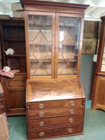 Mahogany Edwardian Bureau Bookcase